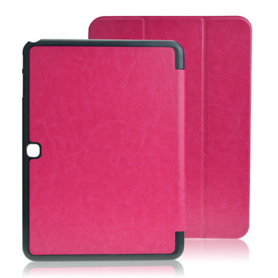 三星T530皮套 超薄瘋馬三折設計，為Galaxy Tab 4 10.1寸平板提供卓越保護